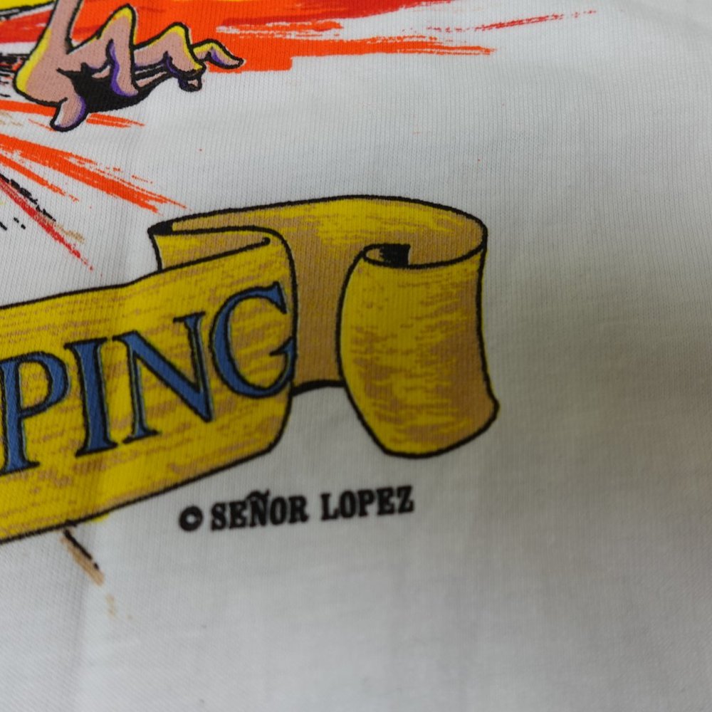 Vintage Senor Lopez Shirt Mens Large L White T Tee Manana U Single Stitch - Picture 3 of 7